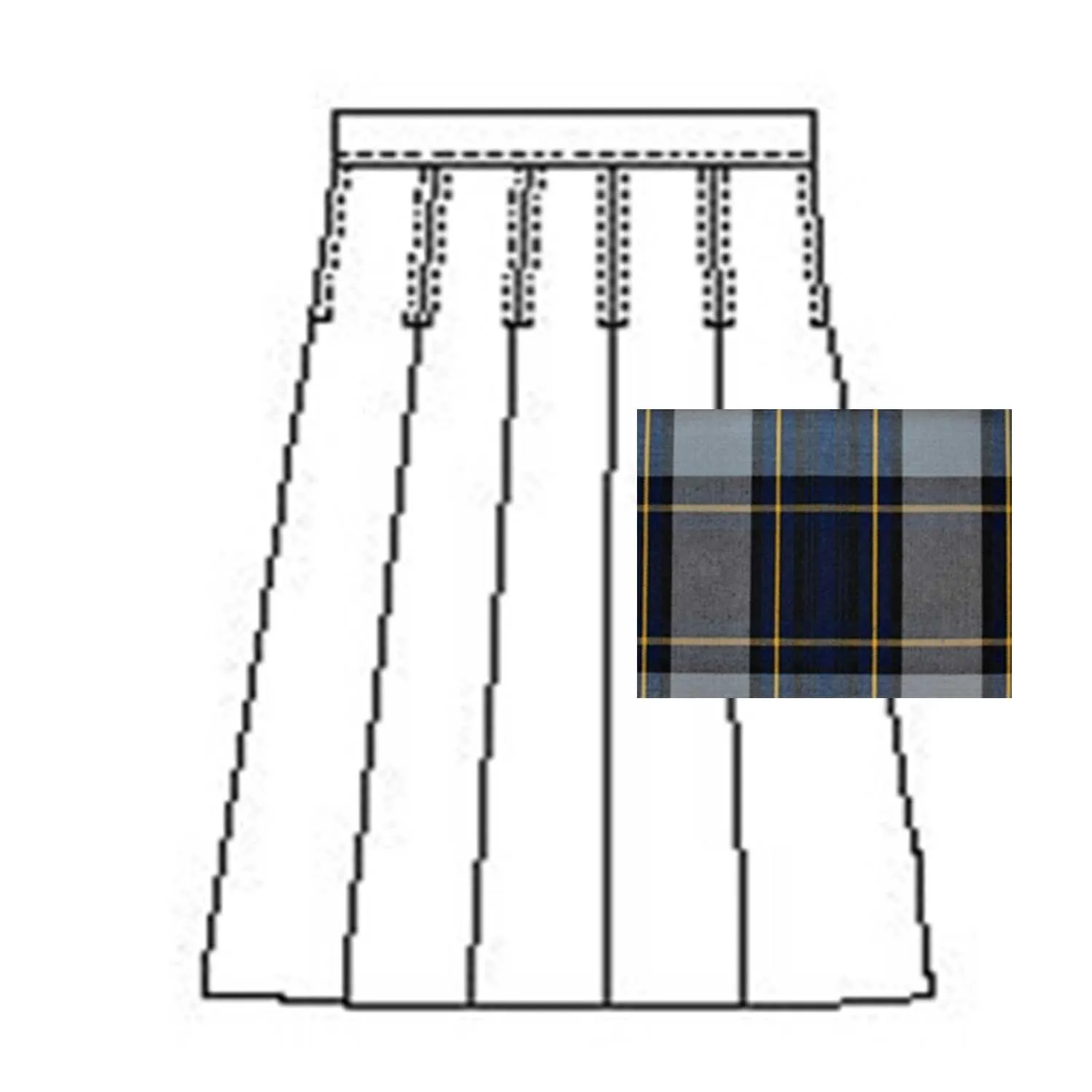 1943-TPA Junior's Pleated Plaid Skirt