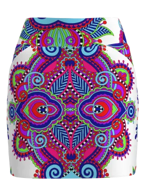 AB SPORT Pink Scarf Print Pull On Women's Golf Skort