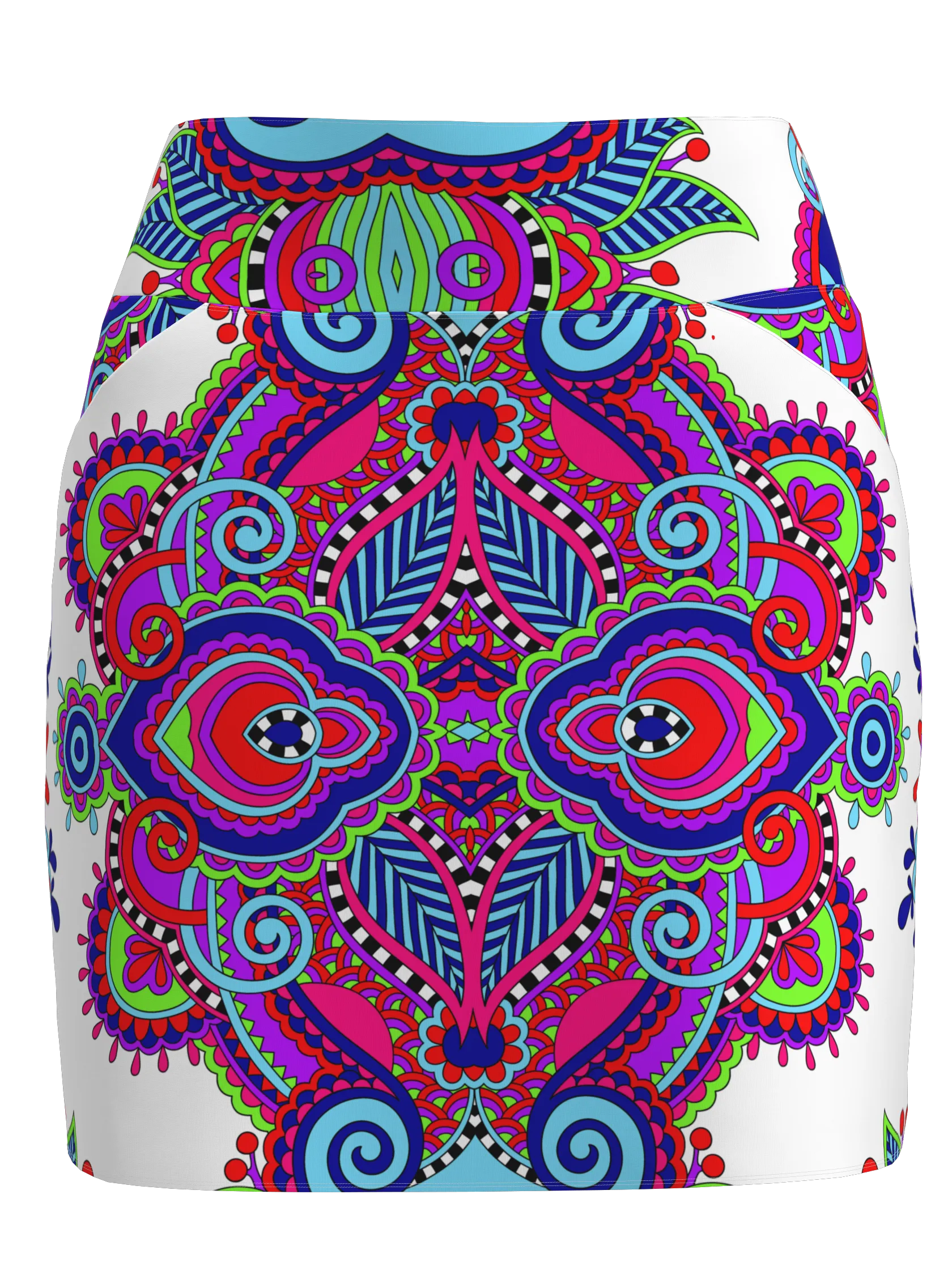 AB SPORT Pink Scarf Print Pull On Women's Golf Skort