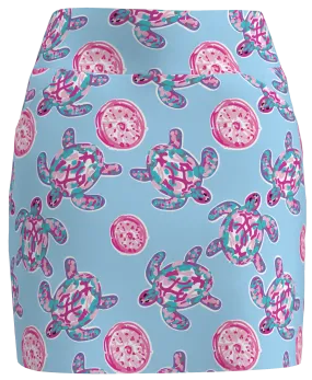 AB Sport Women's Sea Turtle Print Front Pocket Golf Skirt - SEATB