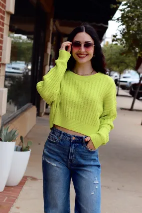 Baylee Knit Sweater   Lime
