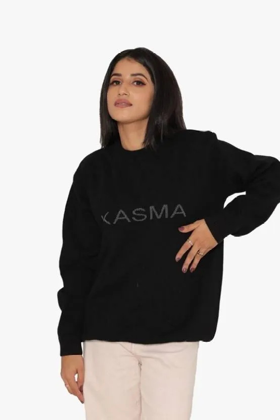 Black Elegance Full-Sleeve Sweater