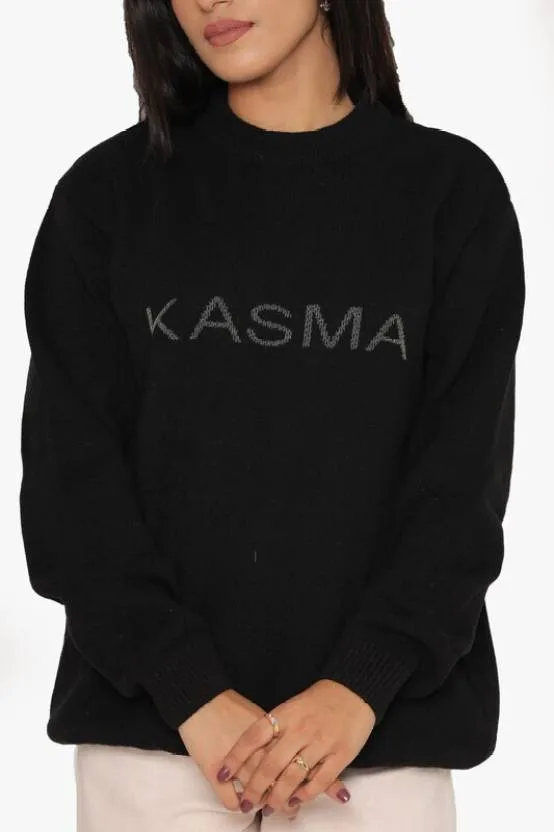 Black Elegance Full-Sleeve Sweater