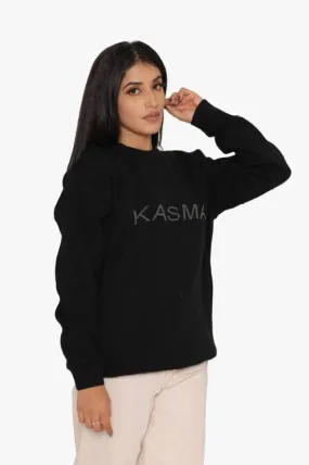 Black Elegance Full-Sleeve Sweater