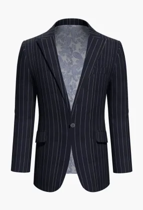 Dark Navy Pinstripe Super 110'S / Style No WL2335085