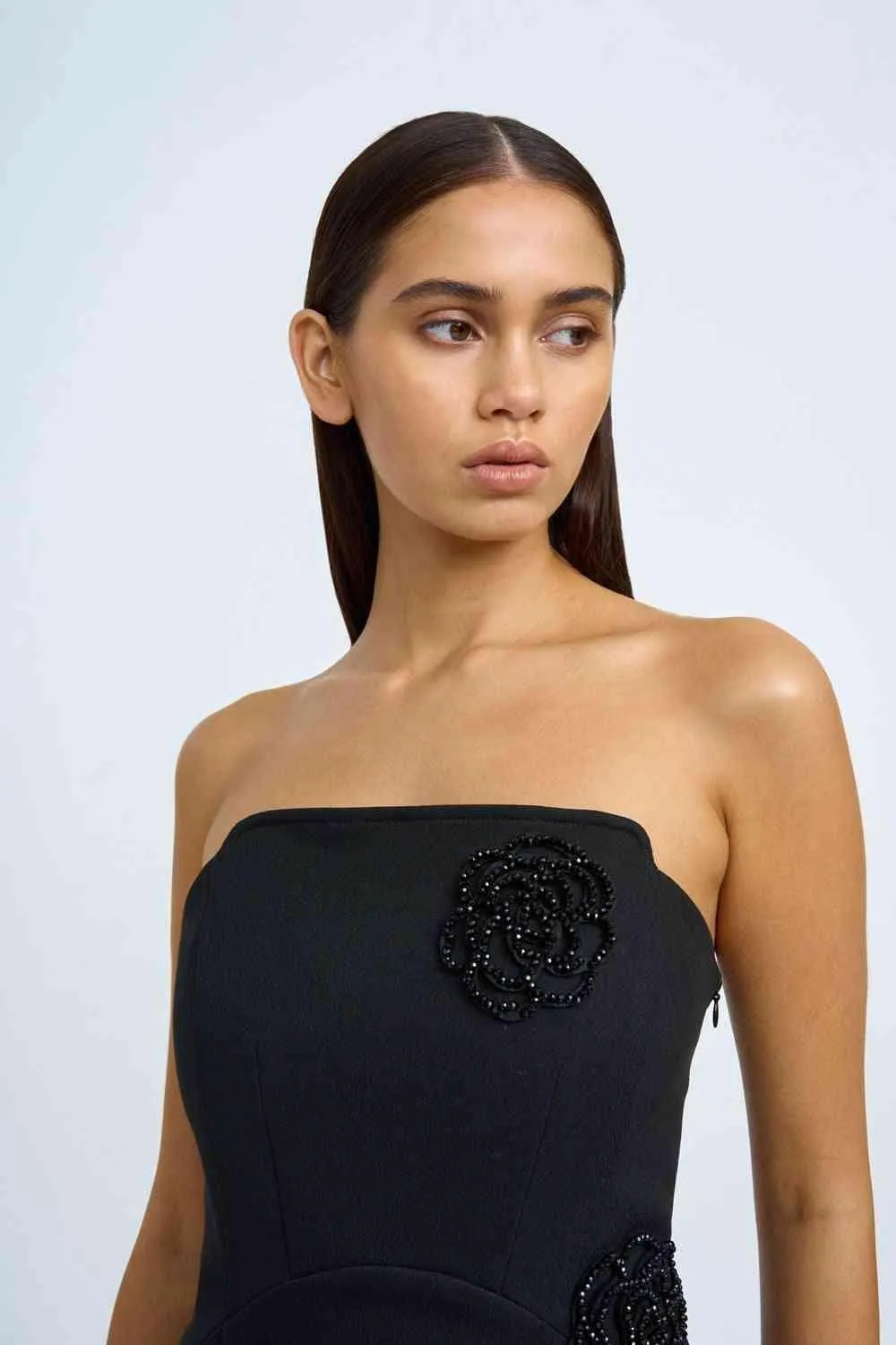 Enchanted Blooms Strapless Mini Dress
