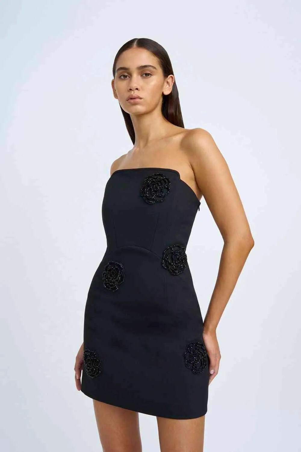 Enchanted Blooms Strapless Mini Dress