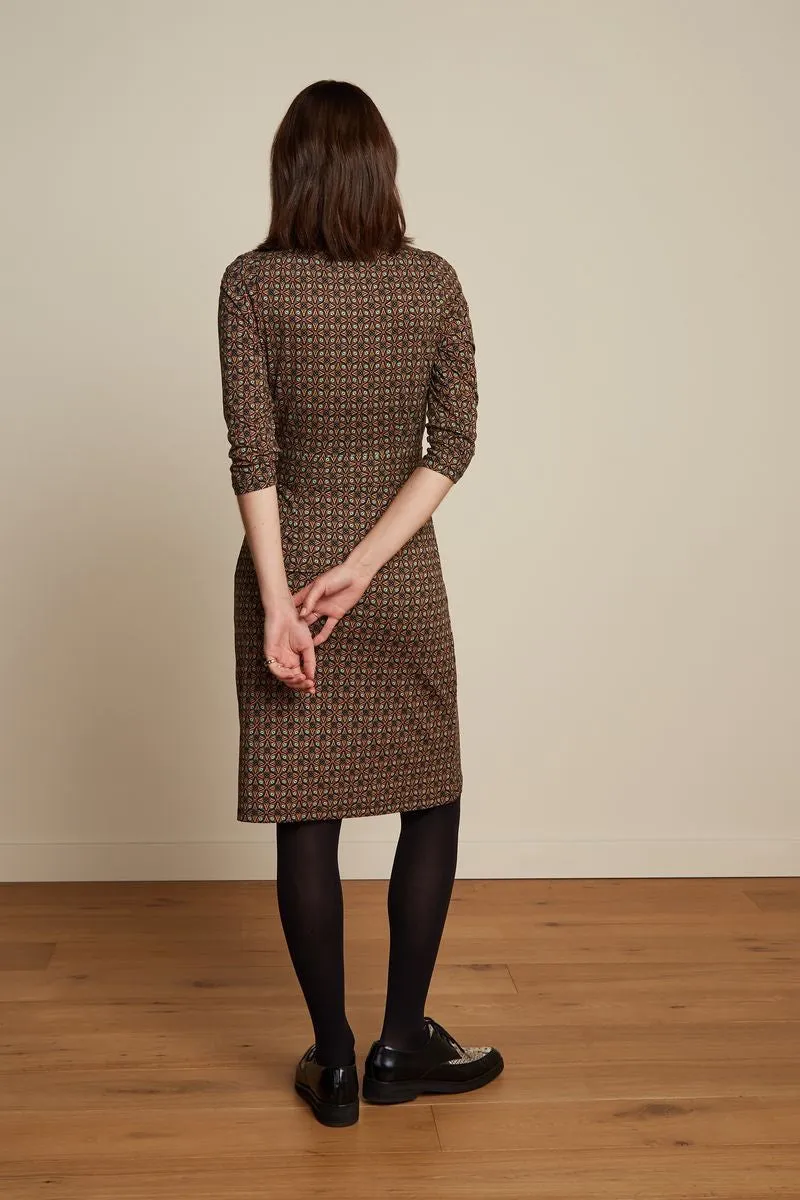 King Louie Mona Dress Quinto - Wood Yellow
