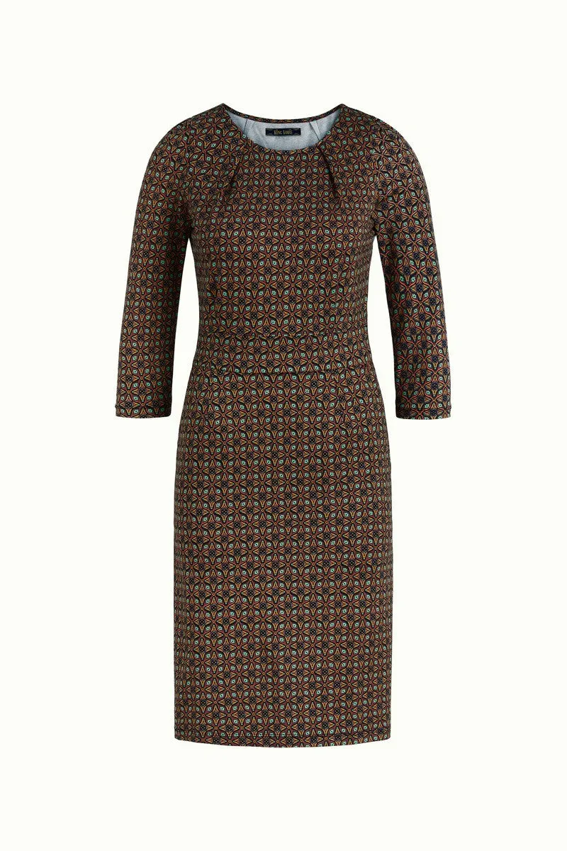 King Louie Mona Dress Quinto - Wood Yellow