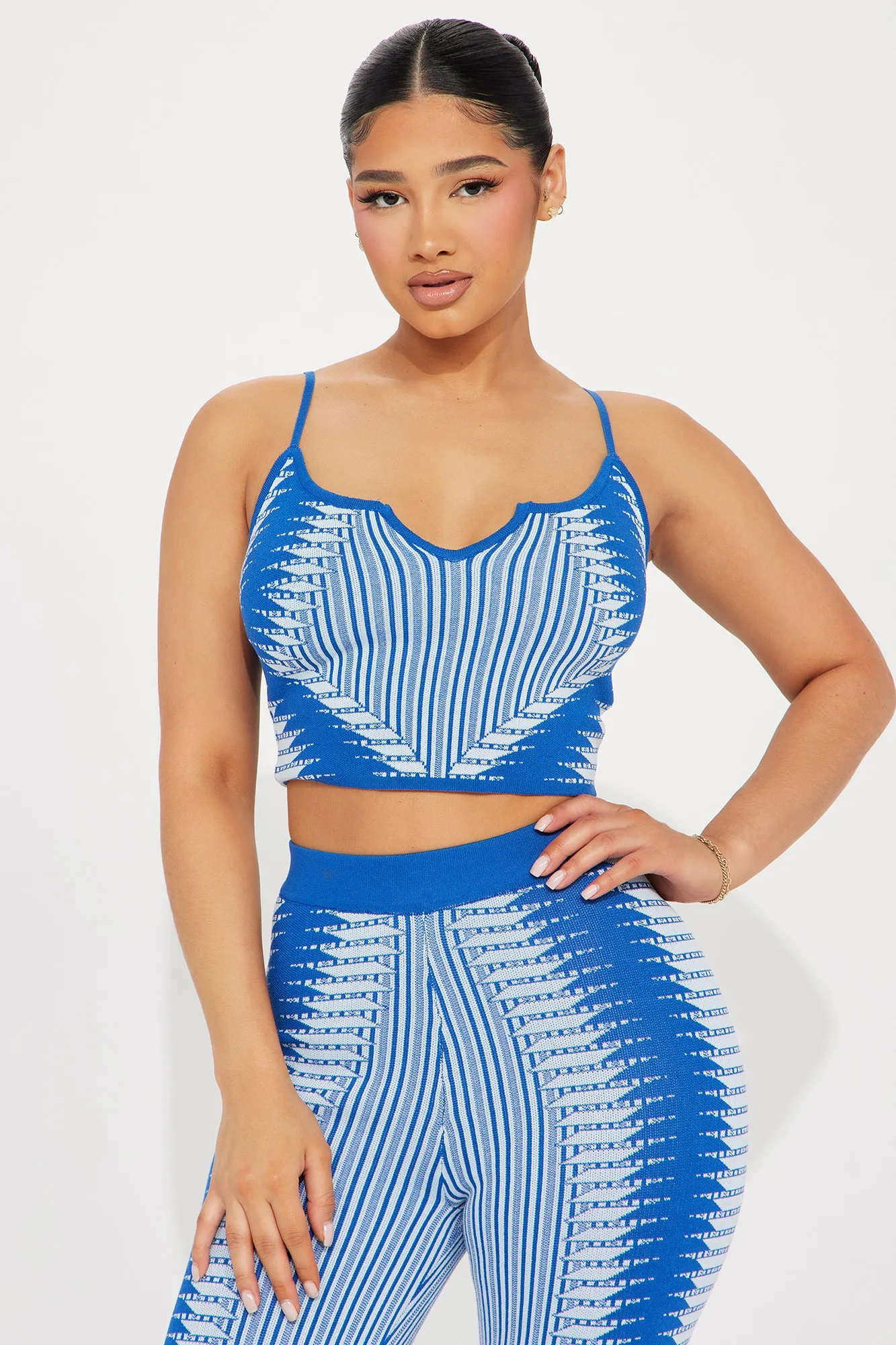 Marysol Pant Set - Blue/combo