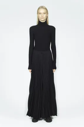 Nu High Waist Pleated Palazzo Trouser Black