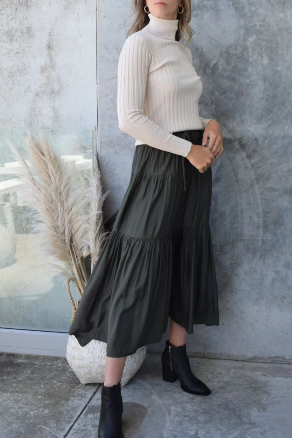 Phenomenal Cream Rib Knit Turtleneck