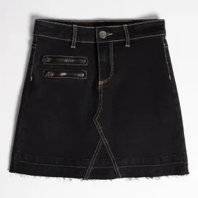 Zipper Denim Skirt